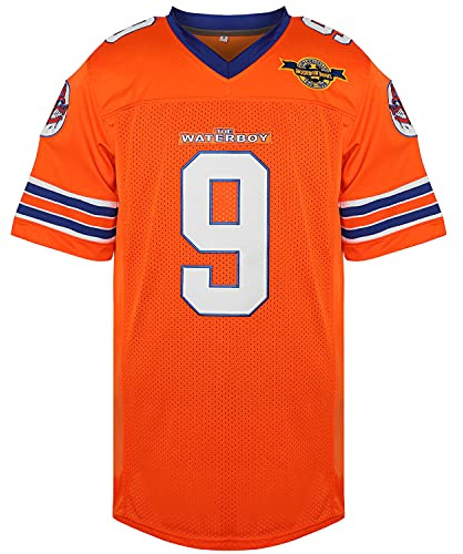 Bobby Boucher #9 The Waterboy Adam Sandler Movie Mud Dogs Bourbon Bowl Football Jersey