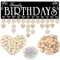 Acoavo Happy Birthday Schild, Weihnachtsgeschenke für Mütter Väter, Holz Familie Geburtstag Kalender Tafel, Wandbehang Dekorative Geburtstag Tracker Plakette mit 100 Holz Tags