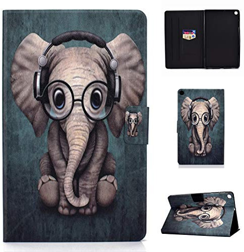 Bspring Funda Samsung Tab S6 Lite 10.4 2020, Folio Soporte PU Cuero con Funda Caso para 10.4 Samsung Galaxy Tab S6 Lite P615/P610 Tablet,Elefante