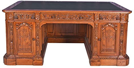 Präsidenten Schreibtisch XXL Mahagoni Massivholz Chefschreibtisch Antik mar308 Palazzo Exklusiv Resolute Desk