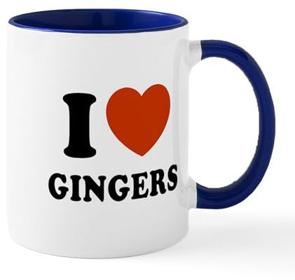 CafePress I Love Gingers Mugs 11 oz (325 ml) Ceramic Coffee Mug