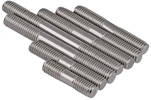 Dreneco M6×40mm Vis Boulon de Double Goujon en Acier Inoxydable/Tige à Vis, 10 pcs