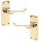 Ironmongery Solutions® Internal Victorian Scroll Lever Short Latch Door Handle Set in Polished Brass, Polished Chrome, Satin Chrome, Satin Nickel Finishes (Short Latch, Polished Brass)