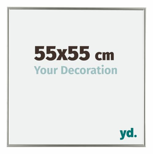 Your Decoration - Cadre photo 55x55 cm - Champagne - Cadre Photo en Plastique Avec Verre acrylique - Anti-Reflet - Cadre 55x55 - Evry