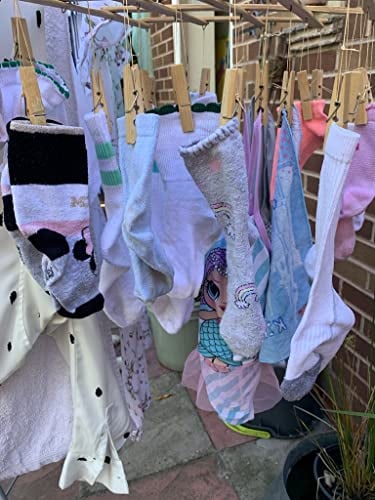 Thatch&Stone Bamboo Airer Dryer x 22 Peg for Baby Clothes Socks Underwear Multi Use - Indoor/Outdoor