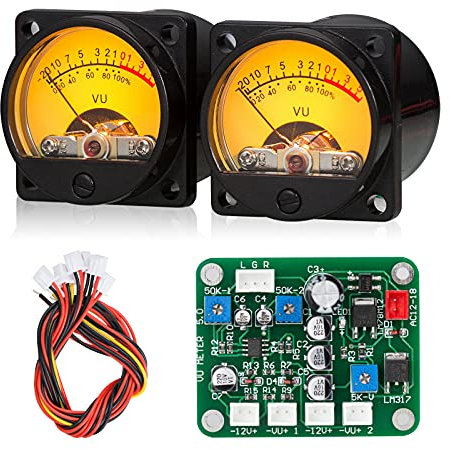 Dual Analog VU Meter DB Panel Schallpegelanzeige mit Treiberplatine für DIY-Verstärker