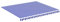 vidaXL Tela de Repuesto para Toldo Parte Superior Dosel Lona Recambio Jardín Patio Terraza Balcón Parasol Refugio Impermeable Azul y Blanco 4x3,5 m