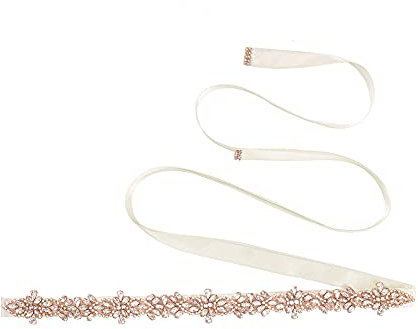 CHIC DIARY Strass Hochzeit Glitzergürtel Brautgürtel Hochzeitskleid Schärpe Taillengürtel Kleidgürtel Dekorativer Gürtel Hüftgürtel