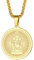 Chengxun Herren 316L Edelstahl Indische Mythologie Hindu Gott Lord Ganesha Halskette für Männer Frauen Schutz Wächter Medaillon Okkulter Schmuck Talisman Amulette Geschenke (18 Karat vergoldet)