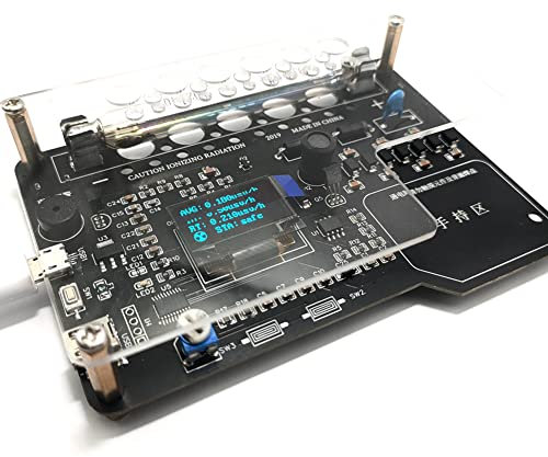 Hancaner DIY Geigerzähler Kit Modul,einfach zusammengebautes Kernstrahlungsdetektor, Röntgenstrahlen, γ-Strahlen, β-Strahlen, Jod 131, Erkennung mit OLED-Bildschirm