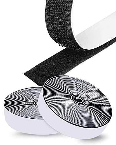 Fruitlet® Scratch Autocollant Double Face Noir 5 m x 30 mm, Velcr Autocollant Scratch Adhésif 1 Pair, Bande Velcr Adhésives Scratch Autocollant pour Tissus, Moustiquaire, Bricolage