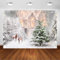 Avezano Winter Weihnachten Hintergründe für Fotografie Xmas Pine Tree Elks Winter Wonderland Foto Schneeflocke Wald Hintergrund Schloss Hintergründe Weihnachten Geburtstag Party Banner((2,1 x 1,5 m)