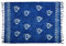 SAIVONA Pareo Sarong Strandtuch Damen - Wickelrock Strand - Handtuch Blickdicht als Wickeltuch oder Handtuchkleid und Wickelkleid Damen - Handarbeit aus Fair Trade Herstellung Batik Blume Blau