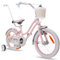 sun baby Heart Bike Vélo pour Une Fille 12 14 16 Pouces, Vélo Enfant 2-6 Ans, avec Barre de poussée, Panier, Sonnette (Silver Moon Rose, 16 Pouces)