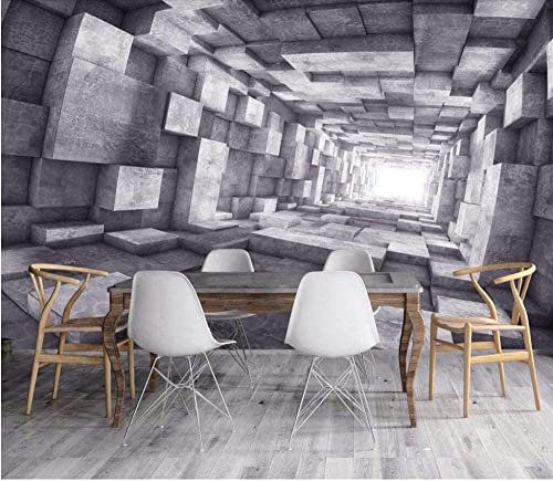 Peintures Murales Papier Peint 3D Style Industriel De Tunnel D'Espace D'Extension Rétro 3D Papier Peint Salon Canapé Tv Mur Chambre Papier Peint Canapé Couloir Fond Mur Décoration De La Maison 140(L)