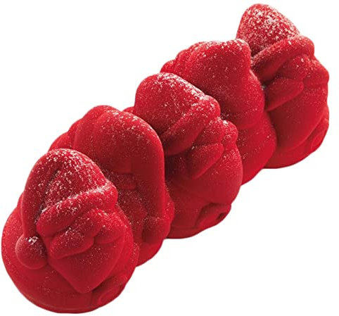 Pavoni Italia KE084 Moule en silicone pour bonbons de Noël bûche de Père Noël