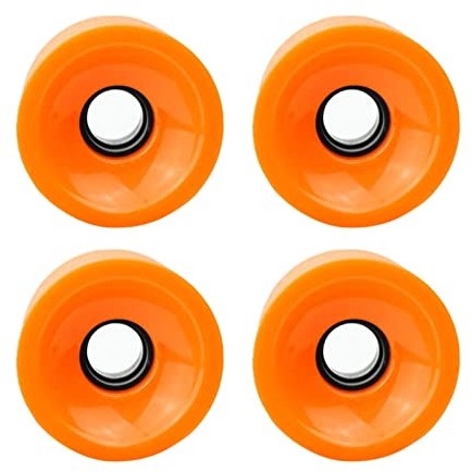 Colcolo 70mm Longboard PU Rollen Ersatz Skateboard 78A Härte Räder für glattes Cruisen, Orange