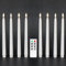 Fanna 8 Flameless Taper Candles with Timer, Battery Operated Led Candle Sticks Real Wax Finished, 2 Remotes and Batteries Included - H 28cm (White)