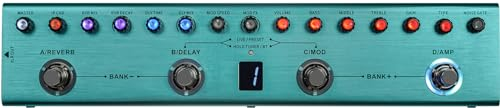M-VAVE Pure Digital Multi Effects Guitar Pedal Effector Reverb Delay MOD AMP Built in Rechargeable Lithium Battery