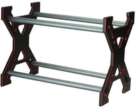 F Fityle RC Auto Reifen Rack Rad Lagerung Regal Metall Einheit Leicht für 1:24 1:18 RC Crawler Fernbedienung Auto Zubehör Upgrade, Rot