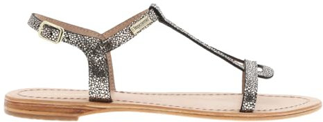 LES TROPEZIENNES PAR M. BELARBI Femme HAMAT Chaussures Ville Sandale, Noir-Or, 37 EU