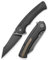 TRIVISA Klappbares Taschenmesser für Männer mit Ti Clip,EDC Outdoor Camping Messer,3.66 PVD Blackwash S35VN Stahl Reverse Tanto Wharncliffe Klinge ，Lynx-03B