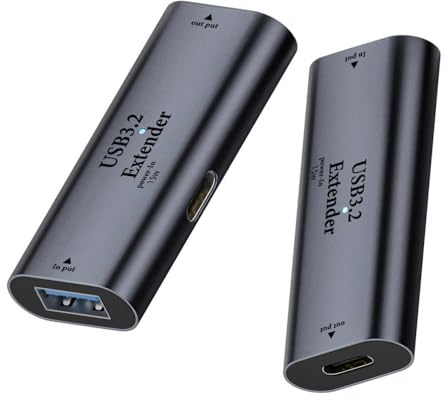 CY Adapter USB 3.0 Aktiver Repeater-Adapter Typ-A-weiblicher Host auf Typ-C-weiblicher Geräte-Extender mit Chipsatz für Kamera-Drucker-Computer