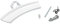 Poignée de porte avec nez de fermeture, essieu, ressort compatible avec sèche-linge AEG Electrolux - N° : 405523773