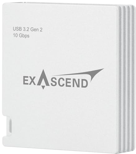 Exascend Professional CFexpress Type B/SD USB 3.2 Gen 2 Reader, Designed for CFexpress Type B and SDXC UHS-II Cards. Micro SD Card High-Speed USB 10Gbps Transfer Speeds