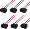 QIMEI-SHOP USB Tipo C Conector de Montaje en Panel 3A Micro USB Tipo C Hembra con Cable con Hebilla de Ranura a Presión 6 Piezas