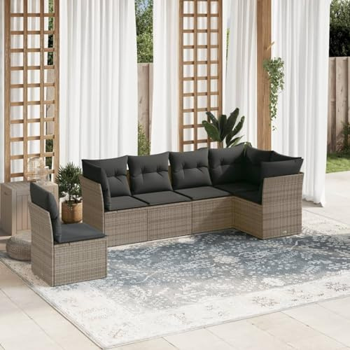 Festnight Gartenlounge mit Stauraum Rattan Garten Loungemöbel Set Ecksofa Garten Lounge Sofa Outdoor Polyrattan Gartensofa Terrasse Ecklounge Terrassenmöbel Gartenmöbel