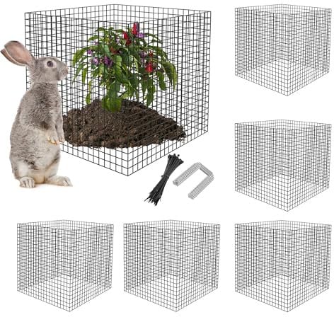 20 Pcs Plant Protectors from Animals, 5 Packs Metal Wire Plant Cage, Garden Protector Cage from Deer, Garden Protector for Flowers Vegetables from Rabbits, Metal Plant Cage to Keep Animals Out