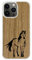 Enowood Coque en Bois de téléphone Compatible Iphone Artisanale Transparente - Cheval - Iphone 11 Pro - Chêne