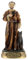 Statue aus Harz Franz von Assisi mit Kreuz und Wolf, 13 cm