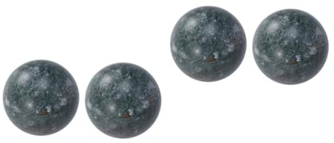 BCOATH 4 Stück Jadeball Für Gesundheitsübungen Gesundheitsübung Jade Würfelspiele Handtrainer Für Baoding Sphäre Massage-baoding-bälle Yin Badekugeln Für Erwachsene Männer Black