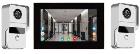 Visiophone connecté Double Platine de Rue pour Maison à 2 Entrées