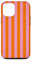 Orange Pink gestreift niedlich mädchenhaft ästhetisch adrett gestreift Hülle für iPhone 12/12 Pro