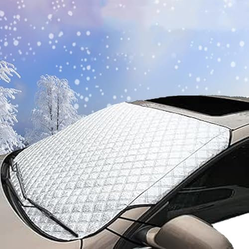 Housse de protection pour pare-brise - Pour l'hiver - Pliable - Protection contre le gel - Pour la neige, le gel, le soleil, la poussière - Pour voiture, SUV