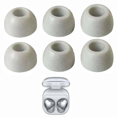 Rhinenet Ersatz-Ohrstöpsel aus Memory-Schaum für Samsung Galaxy Buds Pro R190, Ohrstöpsel, passen in die Ladehülle, Schaumstoff-Ohrpolster, Größe S/M/L, 3 Paar, Grau