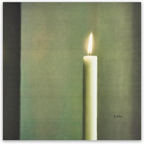 KSHAO ATHQW Gerhard Richter Leinwand Poster 《Kerze》Wandkunst Gerhard Richter Malerei Gerhard Richter Drucke Für Wohnzimmer Dekor Bilder 20x20cm Kein Rahmen