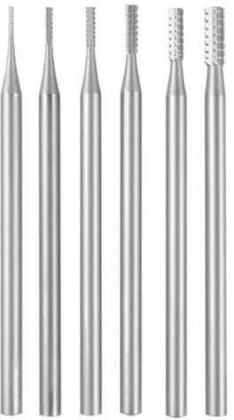 Oewnvmd 6 Piezas de Fresas para Joyería con Forma de Cilindro, Vástago de 3/32 Pulgadas, Fresas Cilíndricas de Corte Transversal, Herramientas de Ajuste Lapidario