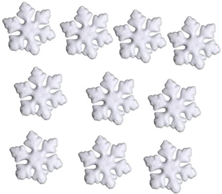 Veemoon 10 Stück Styropor Schneeflocken 7-5 cm Für DIY Weihnachtsdekoration - Basteln Und Kunstprojekte – Perfekt Für Christbaumschmuck Und Festliche Fensterdeko