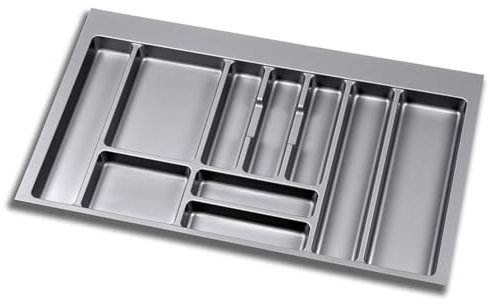 inferramenta Portaposate per Cassetto da Cucina - Plastica Grigio Antracite - Varie Misure (Per Cassetti 90cm)