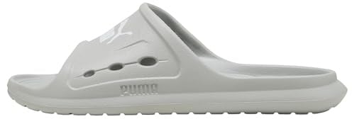 PUMA Unisex Divecat Dry Slide Sandal, Gray Echo White, 44 EU, Gray Echo PUMA Weiß, 44.5 EU