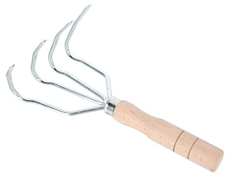 KONTONTY 1Stück Garten Rechen und Handwerkzeug für Effizientes Lockern und Verteilen für Gartenarbeit und Landwirtschaft Langlebig