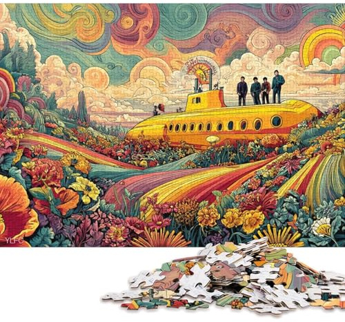 Beatles-Stil Erwachsene Holzpuzzless 1000 Teile Home Decor Lernspiel Geburtstagsgeschenk Family Challenging Games Stress Relief Toy 1000pcs (75x50cm)