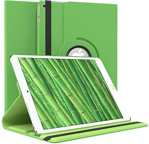 EAZY CASE - Tablet Hülle für iPad Air 2 Generation 2014 Schutzhülle 9.7 Zoll Smart Cover Tablet Case Rotationcase zum Aufstellen Klapphülle 360° drehbar mit Standfunktion Tasche Kunstleder Grün