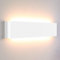 Lightess 18W 40CM Wandleuchte Innen LED Modern Wandlampe Weiß Up Down Flurlampe Wand Wandbeleuchtung IP44 aus Dickes Aluminium für Wohnzimmer Schlafzimmer Flur Treppen usw, Warmweiss