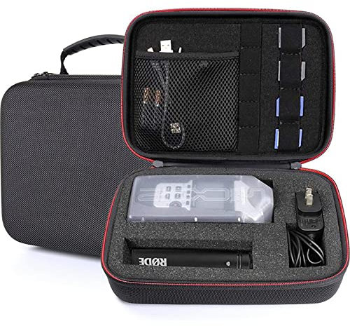 Honbobo Tasche kompatibel mit Zoom H1, H2N, H5, H4N, H6, F8, Q8, H8 Audio Recorder, Audiorecorder Tragbar Hülle Koffer Etui Tragetasche Aufbewahrungstasche Zubehör