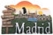 3D Madrid España Refrigerador Imán de Nevera Recuerdos Turísticos Hecho A Mano de Resina Artesanía Pegatinas Magnéticas Inicio Cocina Decoración Regalo de Viaje